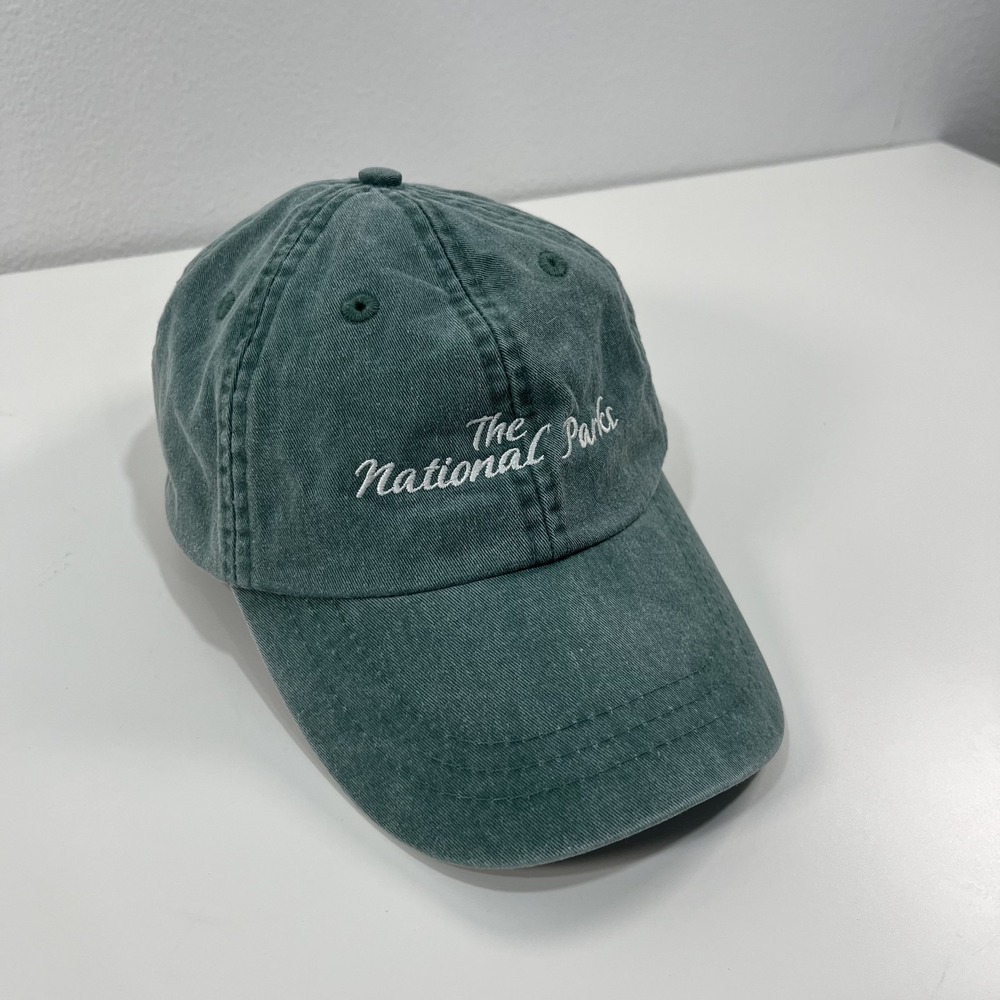 The National Parks Hat Cap Fitted Unisex Green Embroidered Y2K Adams Brand - Picture 2 of 9